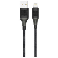 USB кабель Senteo SM-04 Eplosid series 2.4A Lightning 1м- чорний USB кабель Senteo SM-04 Eplosid series 2.4A Lightning 1м- чорний