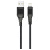 USB кабель Senteo SM-04 Eplosid series 2.4A Lightning 1м- чорний