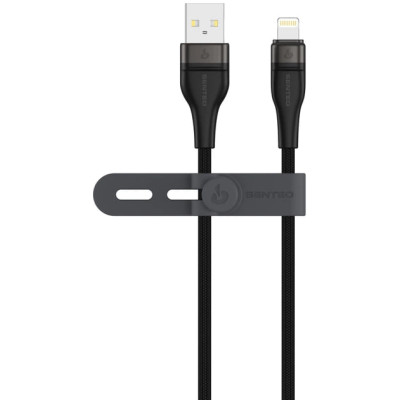 USB кабель Senteo SM-05 Onyx series 2.4A Lightning 1м- чорний