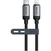 USB-C кабель Senteo SM-06 Nano braided 30W Type-C to Lightning 1м- чорний USB-C кабель Senteo SM-06 Nano braided 30W Type-C to Lightning 1м- чорний