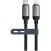 USB-C кабель Senteo SM-06 Nano braided 30W Type-C to Lightning 1м- чорний