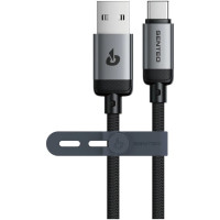 USB кабель Senteo SM-06 Nano braided 3A Type-C 1м- чорний