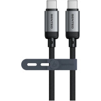 USB-C кабель Senteo SM-06 Nano braided 60W Type-C to Type-C 1м- чорний USB-C кабель Senteo SM-06 Nano braided 60W Type-C to Type-C 1м- чорний