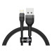 USB кабель Senteo ST-01 Montes Series 2.4A Lightning 1.2м- чорний