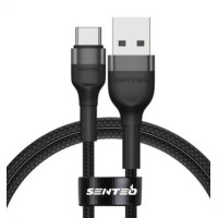 USB кабель Senteo ST-01 Montes Series 3A Type-C 1.2м- чорний USB кабель Senteo ST-01 Montes Series 3A Type-C 1.2м- чорний