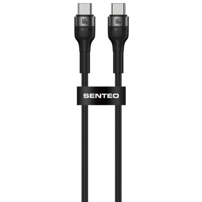 USB-C кабель Senteo ST-01 Montes Series 60W Type-C to Type-C 1.2м- чорний