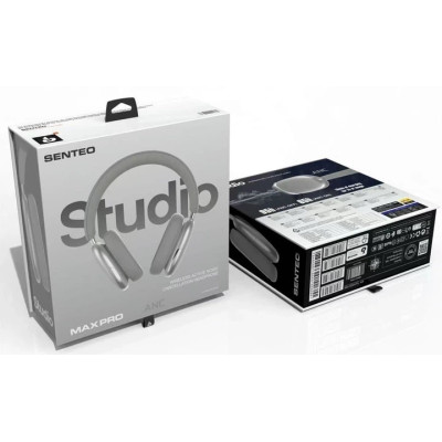 Bluetooth навушники накладні Senteo MAX PRO studio HSF-01- срібло