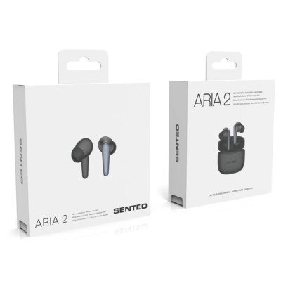 Bluetooth навушники Senteo TWS Aria2- чорний