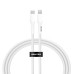 USB-C кабель Senteo SL-03 Silica Gel 20W Type-C to Lightning 1м- білий