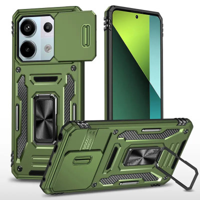 Протиударний чохол Camshield Army Ring для Xiaomi 15T- оливковий Протиударний чохол Camshield Army Ring для Xiaomi 15T- оливковий