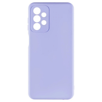 Накладка (з мікрофіброю) Silicone Cover Lakshmi Full Camera для Samsung A13 4G- бузковий