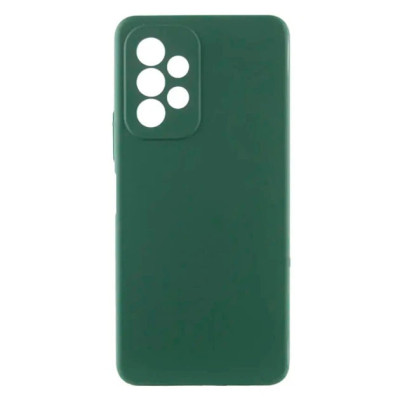 Накладка (з мікрофіброю) Silicone Cover Lakshmi Full Camera для Samsung A13 4G- темно-зелений