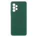 Накладка (з мікрофіброю) Silicone Cover Lakshmi Full Camera для Samsung A13 4G- темно-зелений