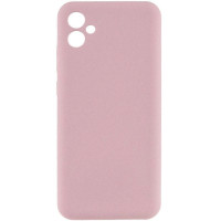 Накладка (з мікрофіброю) GETMAN Liquid Silk Full Camera для Samsung A05 / A055- пастельно-рожевий