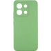 Накладка (з мікрофіброю) GETMAN Liquid Silk Full Camera для Xiaomi Redmi Note 13 4G- фісташковий