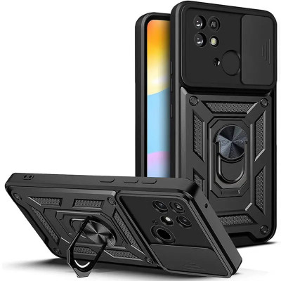 Протиударний чохол Camshield Serge Ring для Xiaomi Redmi 10C / Poco C40- чорний Протиударний чохол Camshield Serge Ring для Xiaomi Redmi 10C / Poco C40- чорний