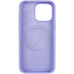 Накладка (з мікрофіброю) Silk with Magnetic для iPhone 13- бузковий