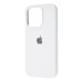 Накладка (з мікрофіброю) Silk with Magnetic для iPhone 13- білий
