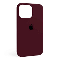 Накладка (з мікрофіброю) Silk with Magnetic для iPhone 13 Pro- сливовий