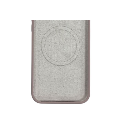 Накладка (з мікрофіброю) Silk with Magnetic для iPhone 15 Pro Max- пастельно-рожевий