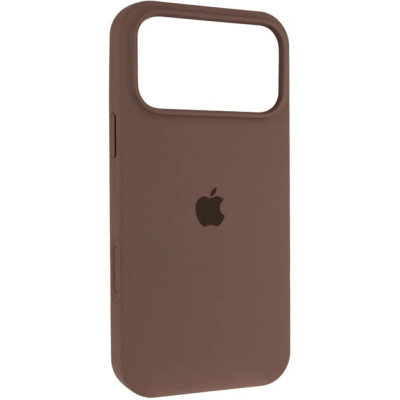 Накладка (з мікрофіброю) Silk with Magnetic для iPhone 17 Pro Max- коричневий