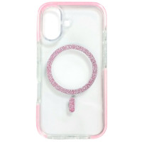 Накладка Shine MagCase Pink для iPhone 16- прозорий Накладка Shine MagCase Pink для iPhone 16- прозорий