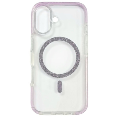 Накладка Shine MagCase Purple для iPhone 16- прозорий Накладка Shine MagCase Purple для iPhone 16- прозорий