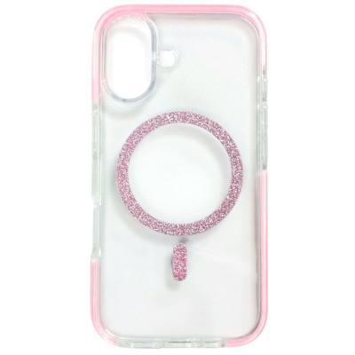 Накладка Shine MagCase Pink для iPhone 17- прозорий Накладка Shine MagCase Pink для iPhone 17- прозорий