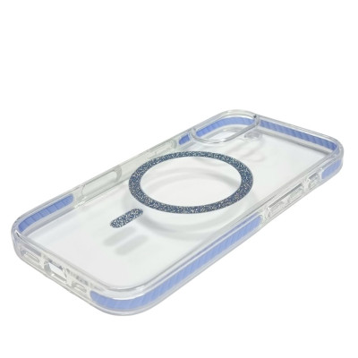 Накладка Shine MagCase Blue для iPhone 17- прозорий Накладка Shine MagCase Blue для iPhone 17- прозорий