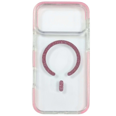 Накладка Shine MagCase Pink для iPhone 17 Pro- прозорий Накладка Shine MagCase Pink для iPhone 17 Pro- прозорий