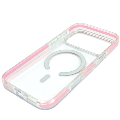 Накладка Shine MagCase Pink для iPhone 17 Pro- прозорий Накладка Shine MagCase Pink для iPhone 17 Pro- прозорий