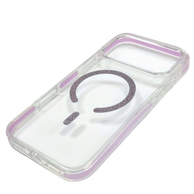 Накладка Shine MagCase Purple для iPhone 17 Pro- прозорий Накладка Shine MagCase Purple для iPhone 17 Pro- прозорий