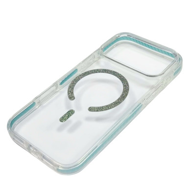 Накладка Shine MagCase Green для iPhone 17 Pro Max- прозорий Накладка Shine MagCase Green для iPhone 17 Pro Max- прозорий
