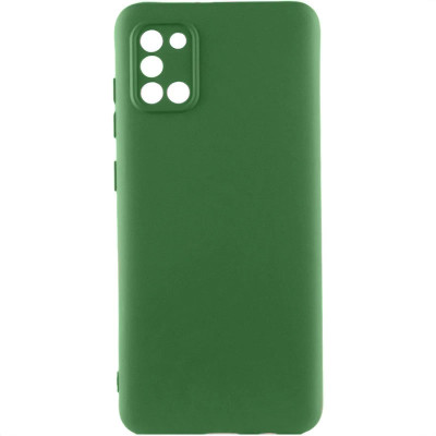 Накладка (з мікрофіброю) GETMAN Liquid Silk Full Camera для Samsung A31 / A315- темно-зелений