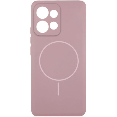 Накладка (з мікрофіброю) Silicone Cover Lakshmi Full Camera with Magnetic для Motorola Edge 50 Fusion- рожевий пісок