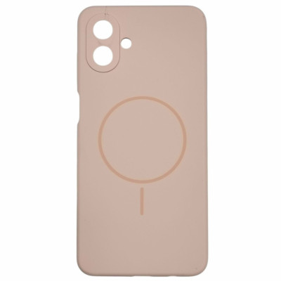 Накладка (з мікрофіброю) Silicone Cover Lakshmi Full Camera with Magnetic для Samsung A07- рожевий пісок