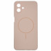 Накладка (з мікрофіброю) Silicone Cover Lakshmi Full Camera with Magnetic для Samsung A07- рожевий пісок