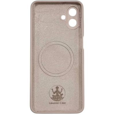 Накладка (з мікрофіброю) Silicone Cover Lakshmi Full Camera with Magnetic для Samsung A07- рожевий пісок
