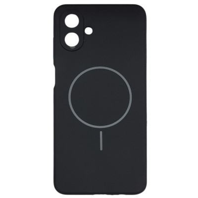 Накладка (з мікрофіброю) Silicone Cover Lakshmi Full Camera with Magnetic для Samsung A07- чорний