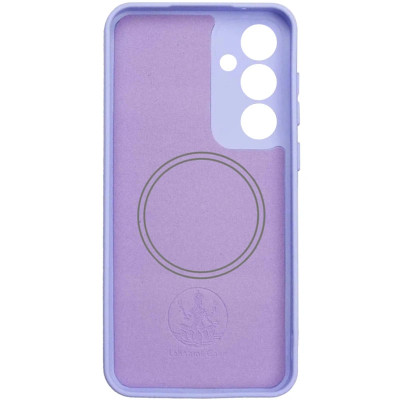 Накладка (з мікрофіброю) Silicone Cover Lakshmi Full Camera with Magnetic для Samsung A37 5G- бузковий