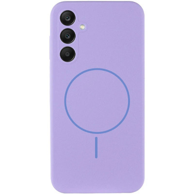 Накладка (з мікрофіброю) Silicone Cover Lakshmi Full Camera with Magnetic для Samsung A57 5G- бузковий