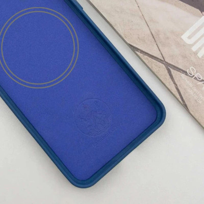 Накладка (з мікрофіброю) Silicone Cover Lakshmi Full Camera with Magnetic для Samsung S21 FE- темно-синій