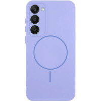 Накладка (з мікрофіброю) Silicone Cover Lakshmi Full Camera with Magnetic для Samsung S23 FE- бузковий
