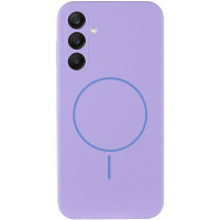 Накладка (з мікрофіброю) Silicone Cover Lakshmi Full Camera with Magnetic для Samsung S24 FE- бузковий