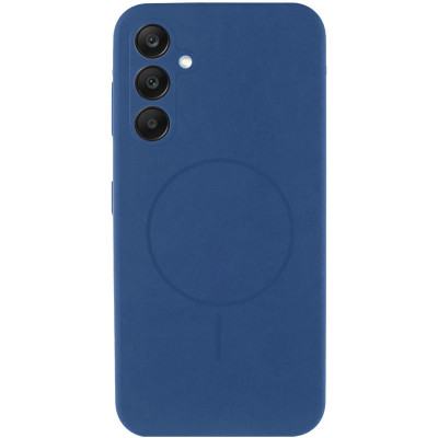 Накладка (з мікрофіброю) Silicone Cover Lakshmi Full Camera with Magnetic для Samsung S26 / S26 Pro- темно-синій
