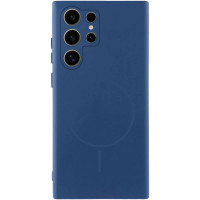 Накладка (з мікрофіброю) Silicone Cover Lakshmi Full Camera with Magnetic для Samsung S26 Ultra- темно-синій