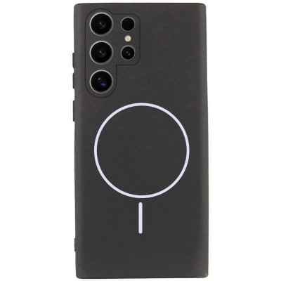 Накладка (з мікрофіброю) Silicone Cover Lakshmi Full Camera with Magnetic для Samsung S26 Ultra- чорний