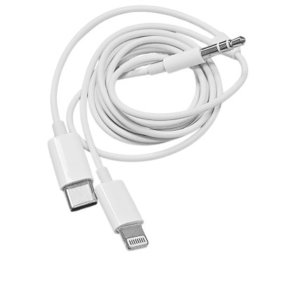 AUX кабель Type-C & Lightning to 3.5mm JH-CM32