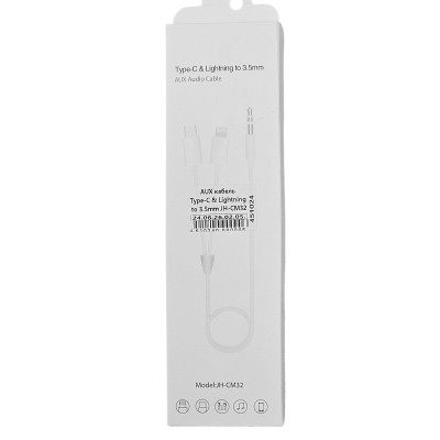 AUX кабель Type-C & Lightning to 3.5mm JH-CM32 AUX кабель Type-C & Lightning to 3.5mm JH-CM32