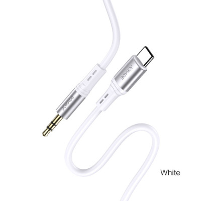 AUX кабель Jokade JA106 LINGYUE silicone (3.5мм to Type-C) 1m- білий